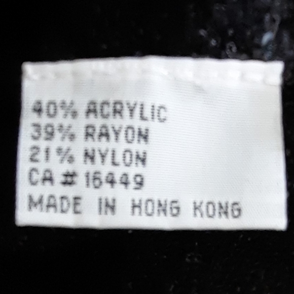 Black botton down sweater with embroidery and beading. - Picture 4 of 4